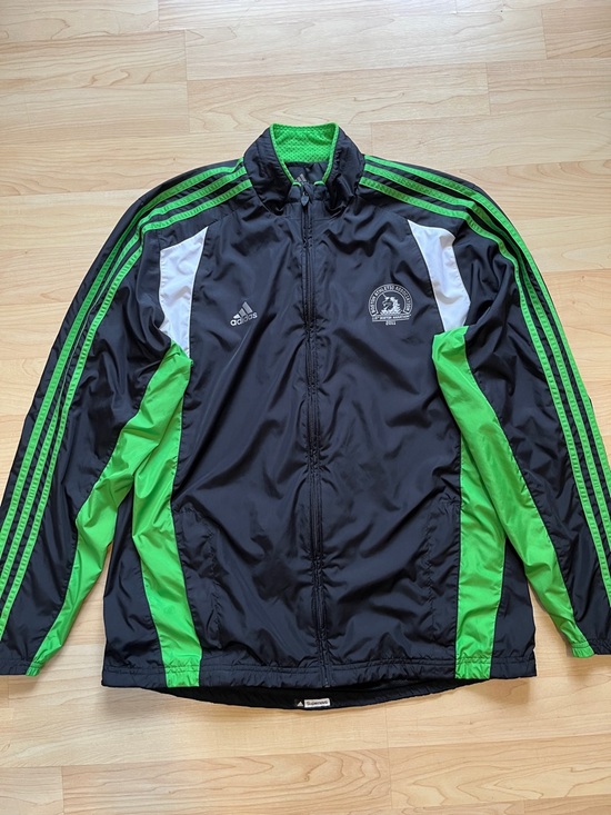 adidas Other - adidas Boston Marathon Running Jacket 3 Stripes Supernova Men's L